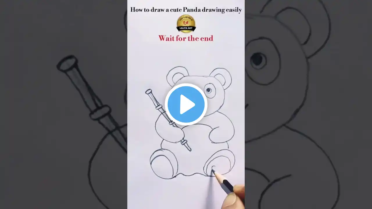 How to draw a cute Panda🐼 drawing easily | 2023 | #shorts #youtubeshorts #viral #art #drawing #panda