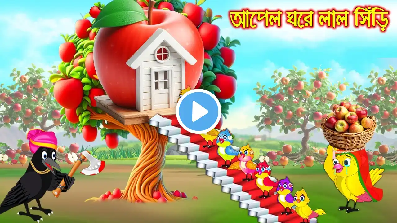 আপেল ঘরে লাল সিড়ি | Apple Ghore Lal Siri | Bangla Cartoon | Thakurmar Jhuli | Pakhir Golpo | Tuntuni