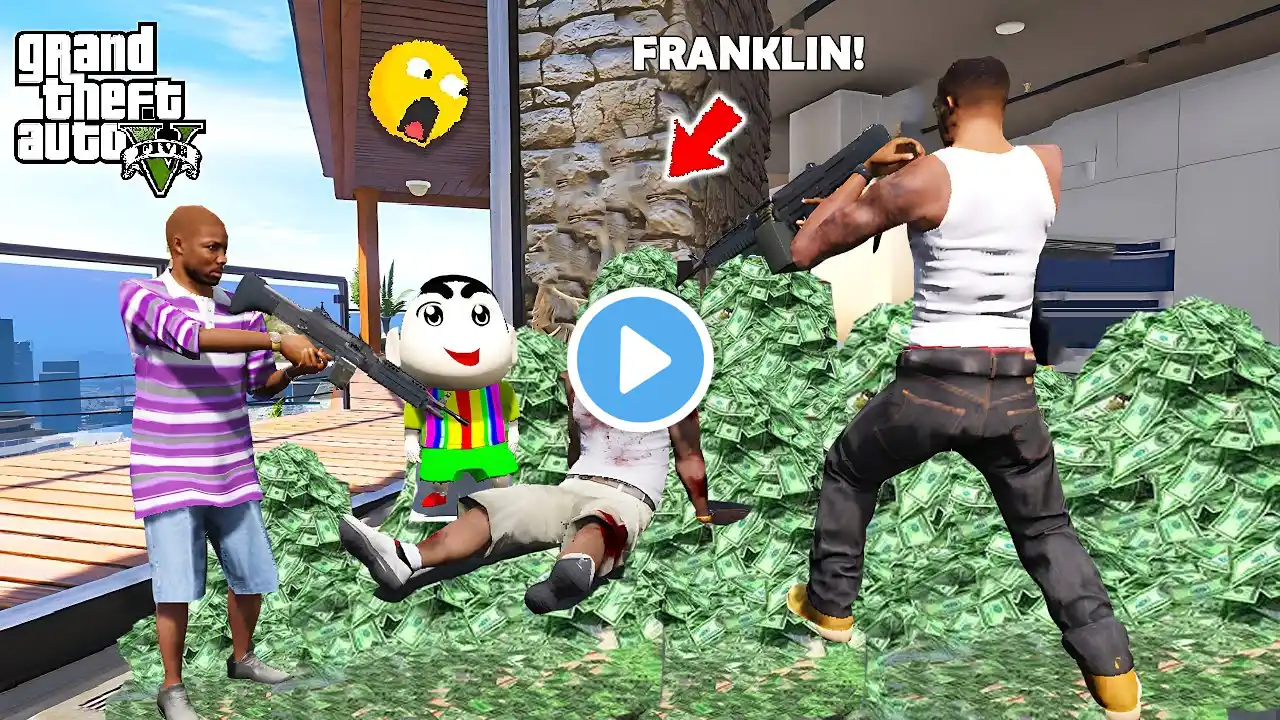 Franklin Stealing Police Supercars with Michael in GTA 5 | SHINCHAN and CHOP