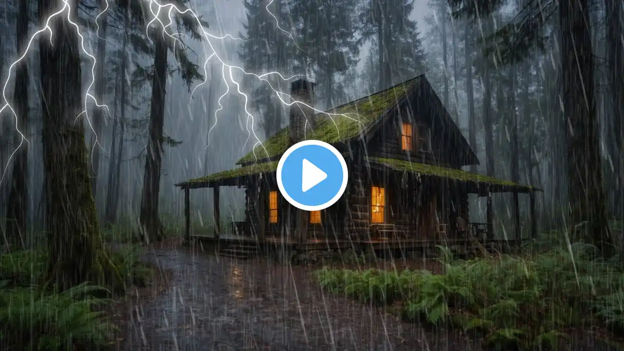 🔴 Relaxing Rain Sounds on Tin Roof for Deep Sleep😴| Rain Sounds for Sleeping, Heavy Rain and Thunder