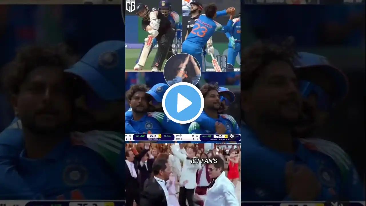 Kuldeep gets Williamson & Kohli is loving it! 😍|| #shorts #trending #championstrophy2025 #indvsnz