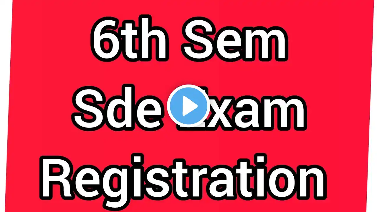 6th Sem Exam Registration #calicutuniversity #examregistration