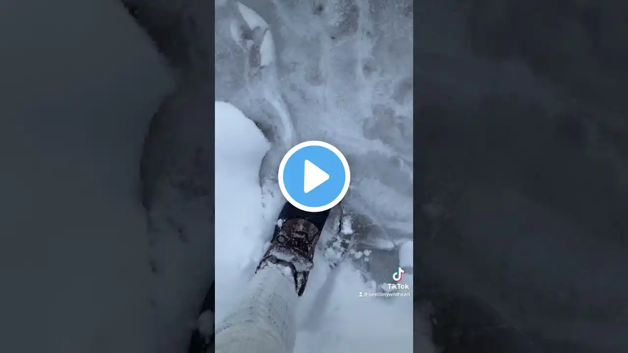 Satisfying Crunch ASMR crunching snow in Montana