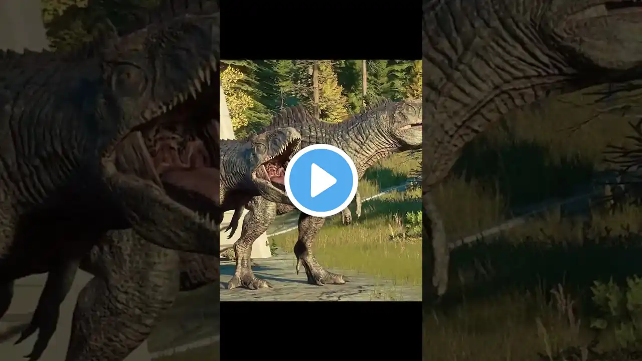 T-REX vs GIGANOTOSAURUS Fighting |Jwe2| #shorts