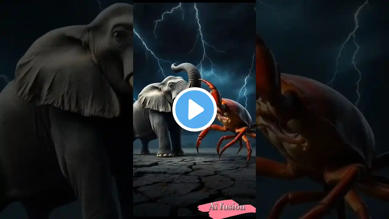 Hybrid of an elephant and a crab.#ai #hybrid #hybridanimals #shortsfeed #shorts #animals #animation