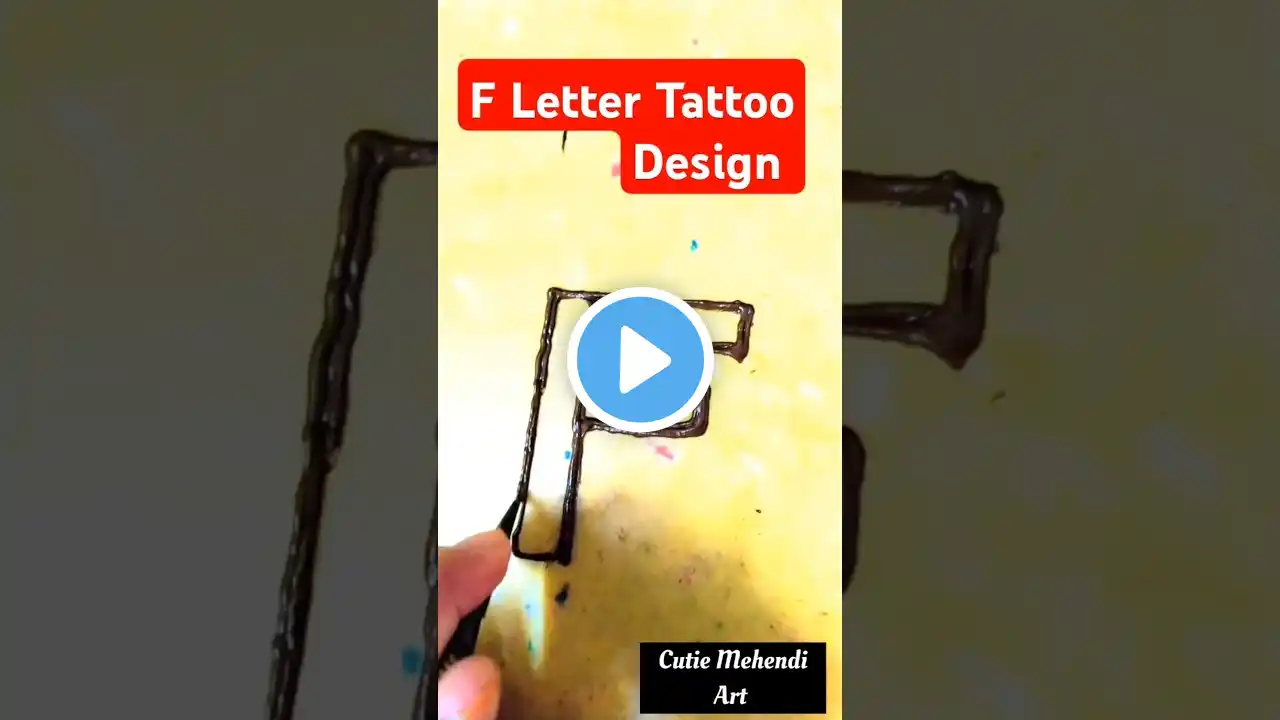 F letter mehndi tattoo #shorts #mehndi #tattoo #trending #henna