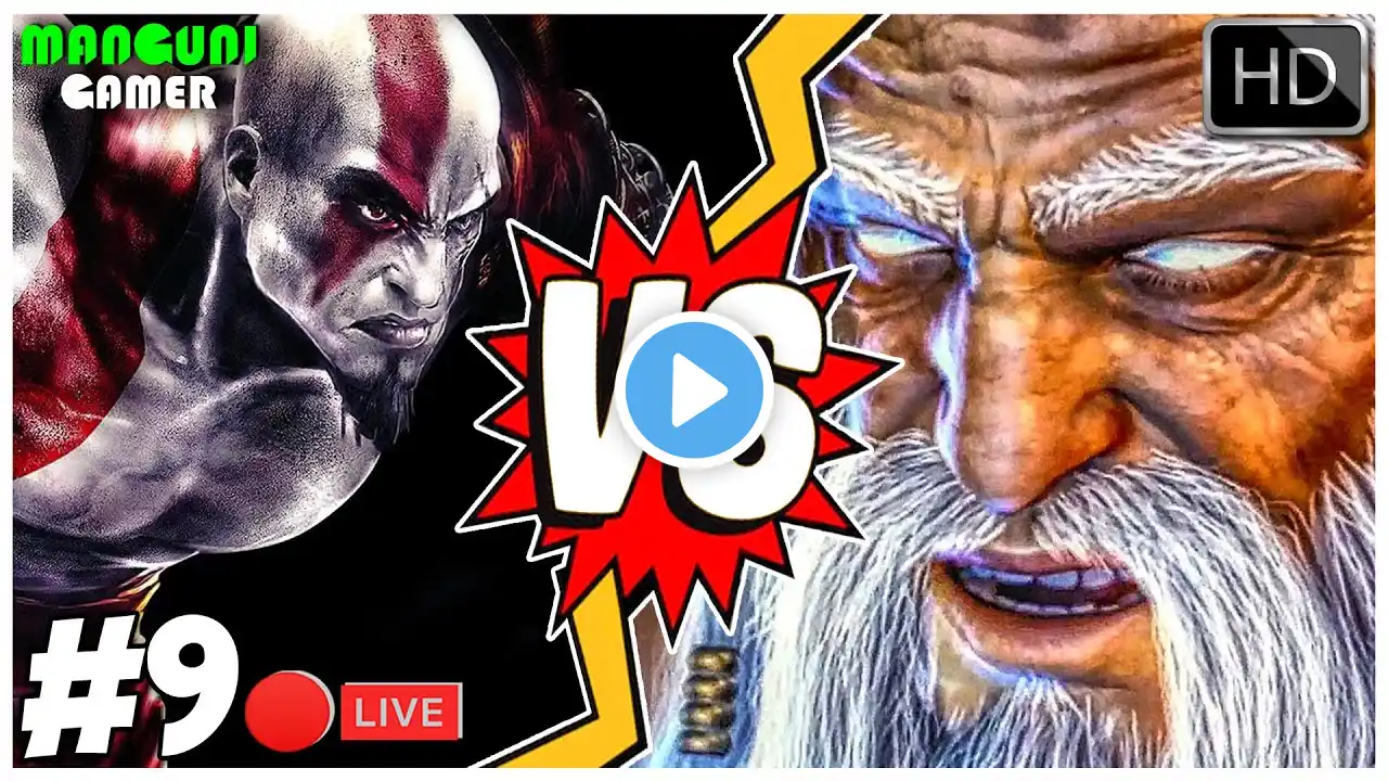 🔴KRATOS vs ZEUS God of War 2 (2007) Gameplay Walkthrough 2K 60FPS Part 9 | Manguni Gamer