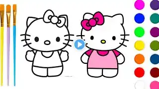 How to draw the Hello Kitty, Poppy Playtime,  drawing school, Hello Kitty, trend cartoons