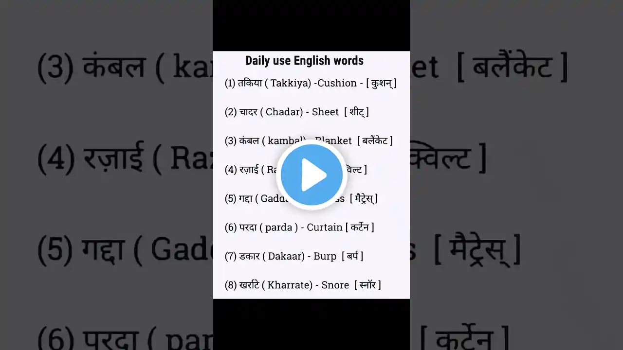 English Speaking Prectice | English Vocabulary | Daily Use English Sentence | English Grammar Hindi