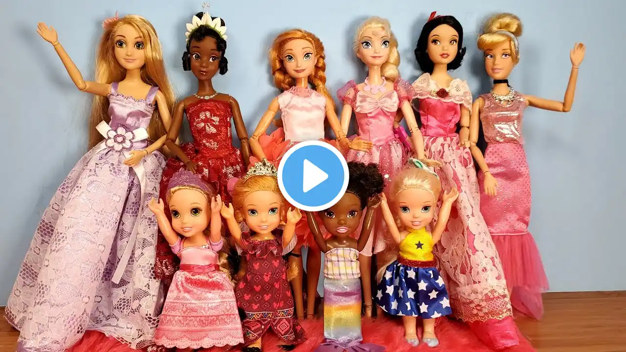 Fashion Show ! Elsa and Anna toddlers - Barbie - fashionista - dresses - shoes