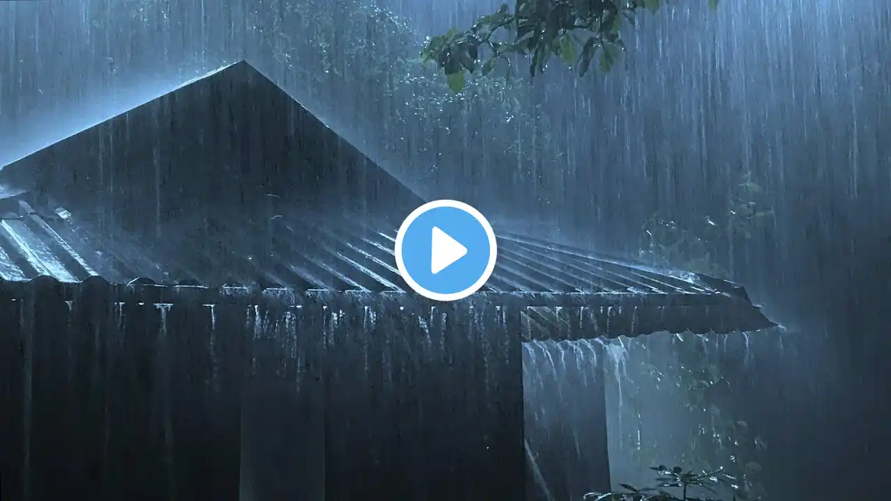 Rain Sounds for Sleeping - Sleep Instantly with Heavy Rain & Thunder Sounds