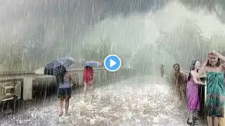 CHAOTIC! ⚡🌧️ Wild Monsoon Rains & Thunderstorms in Indonesia 🌧️⚡ Soothing Nature Sounds for Sleeping