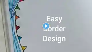 Easy borderdesign ‪@rangallyritu‬ #borderart #borderdesign #borderpattern #easyborder #beautiful#art