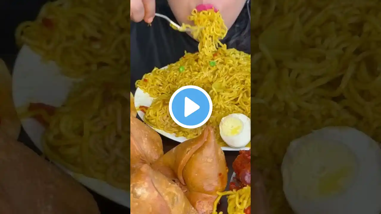 ASMR EATING MAGGI, samosa, shawarma #shorts #food #asmr