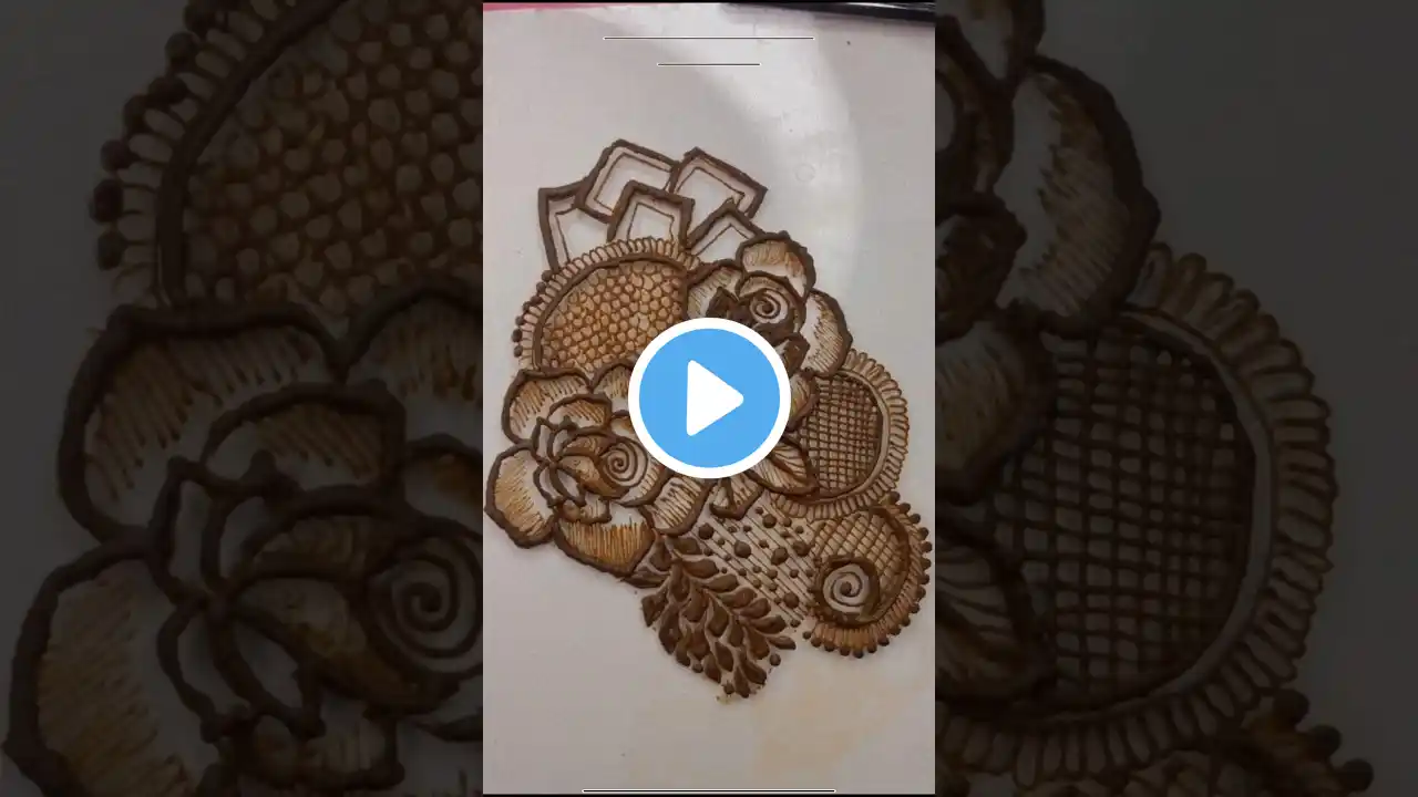 Easy And Beautiful Floral Bunch Design|Eid design|Henna Design#mehndi#eid#shorts#ramzan#newdesign