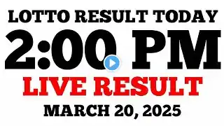 Lotto Result Today 2PM Draw March 20, 2025 PCSO LIVE Result