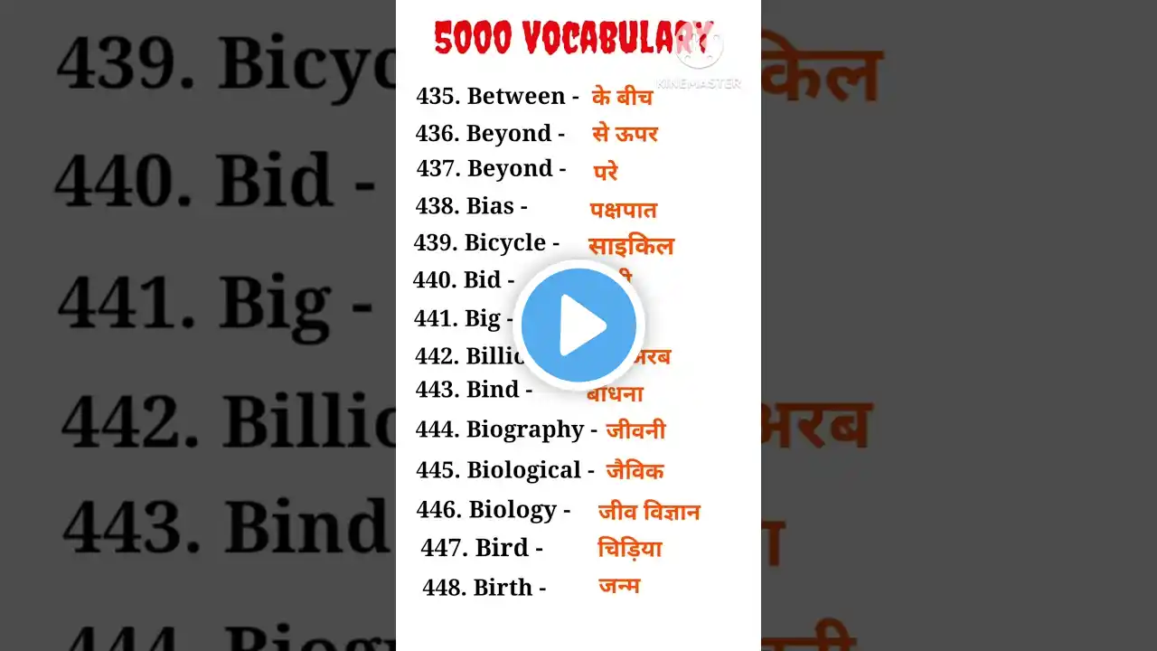 💥5000 Most Important English Words || रोज बोले जाने वाले words | Daily Use Word Meaning Practice #yt