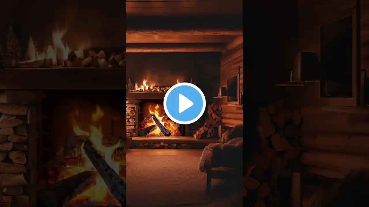 Christmas Eve by the Fireplace – Cozy Cabin & Relaxing Sounds