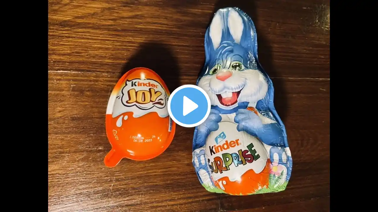 ASMR Unboxing Easter Bunny Kinder Surprise Egg & Kinder Joy | Relaxing Tingles & Chocolate Treats 🐰🍫