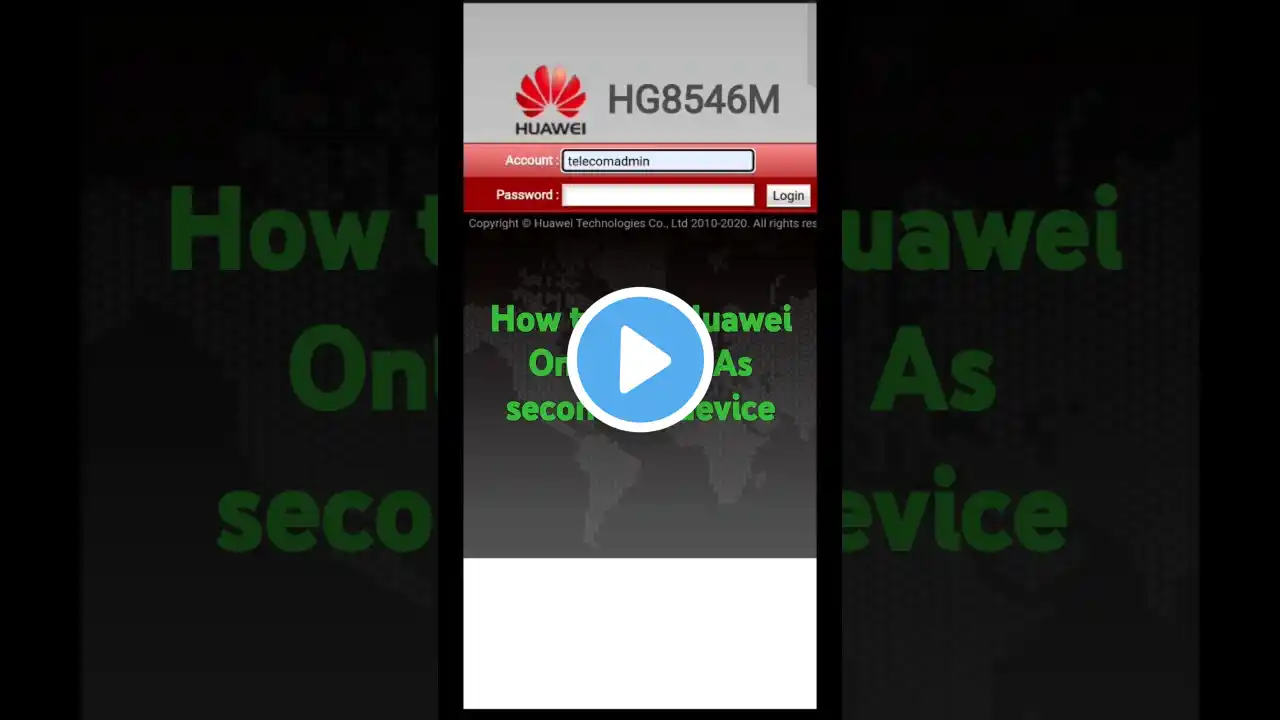 How To Set up Huawei GPON ONT as a Wi-Fi Access Point or Secondary Router ||