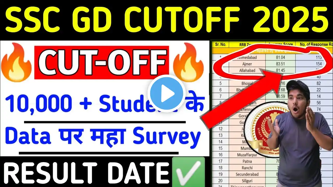 🔥SSC GD EXPECTED CUTOFF 2025||ssc gd cutoff kitna jayega 2025||ssc gd result 2025||#sscgd