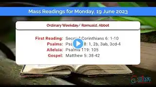 Catholic Mass Readings in English - June 19 2023