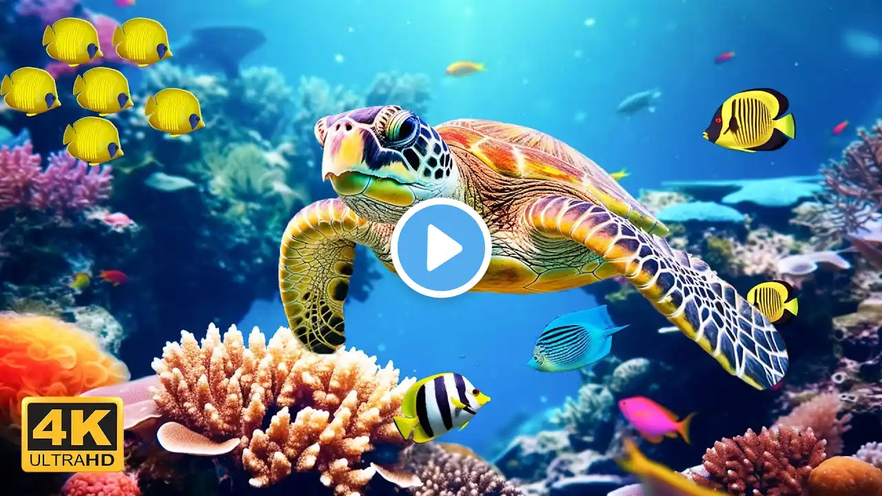 1 HRS Stunning 4K Underwater Wonders - Relaxing Music, Coral Reefs, Fish Colorful Sea Life #2