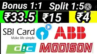 SBI CARDS AND PAYMENT SERVICES LTD, ABB INDIA LTD, MODISON LTD, DIC INDIA LTD WITH 10 STOCKS DECLARE