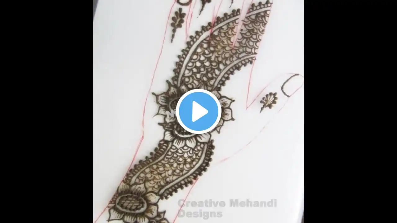 Party Special Arabic Floral Henna Mehndi Design Tutorial