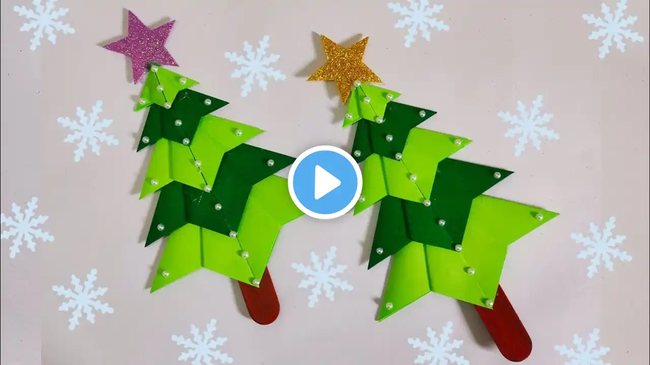 How To Make Easy Paper Christmas Tree For Kids | Nursery Craft Ideas | Paper Craft Easy/ Kids Crafts