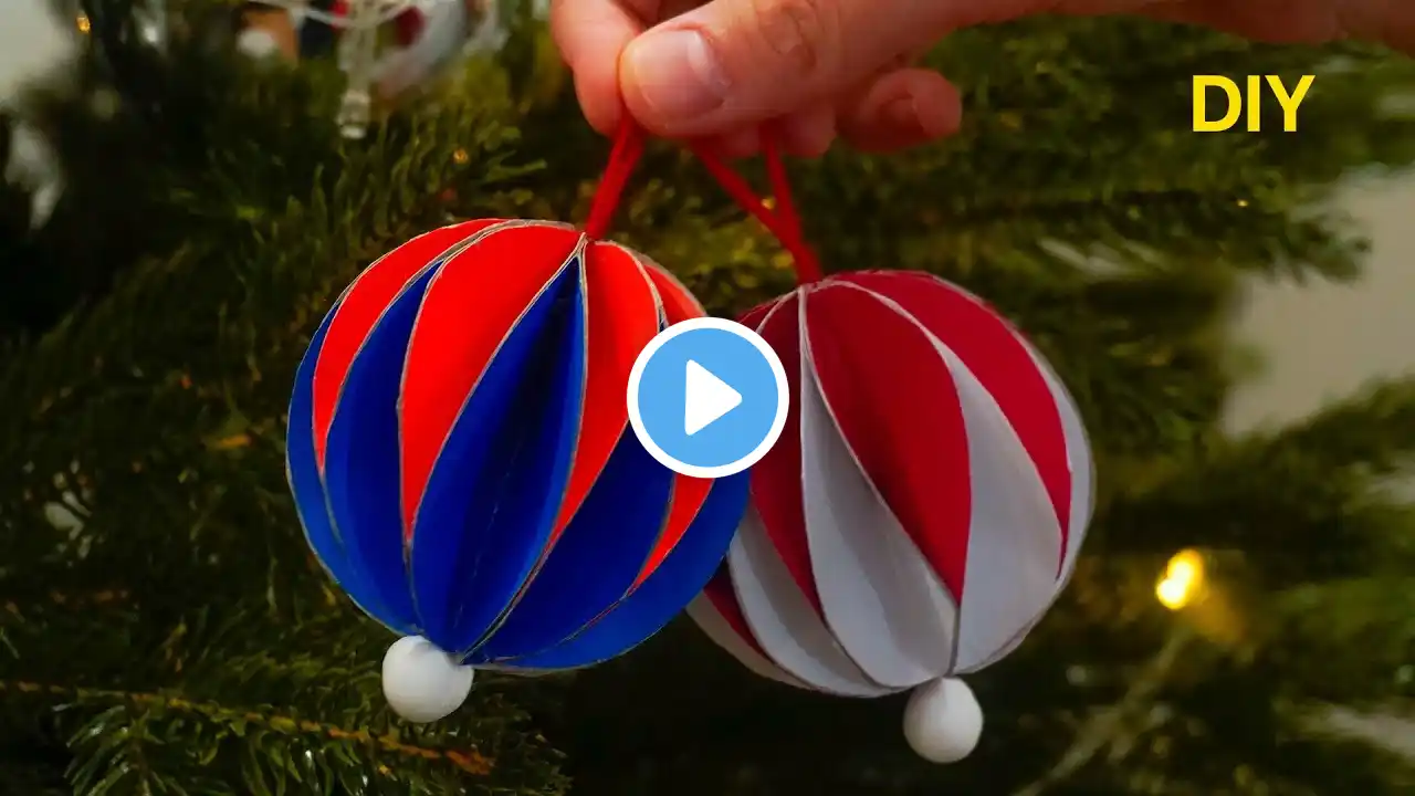 DIY Two-Tone Honeycomb Ball Ornament 🎄 Perfect for Christmas Crafts!