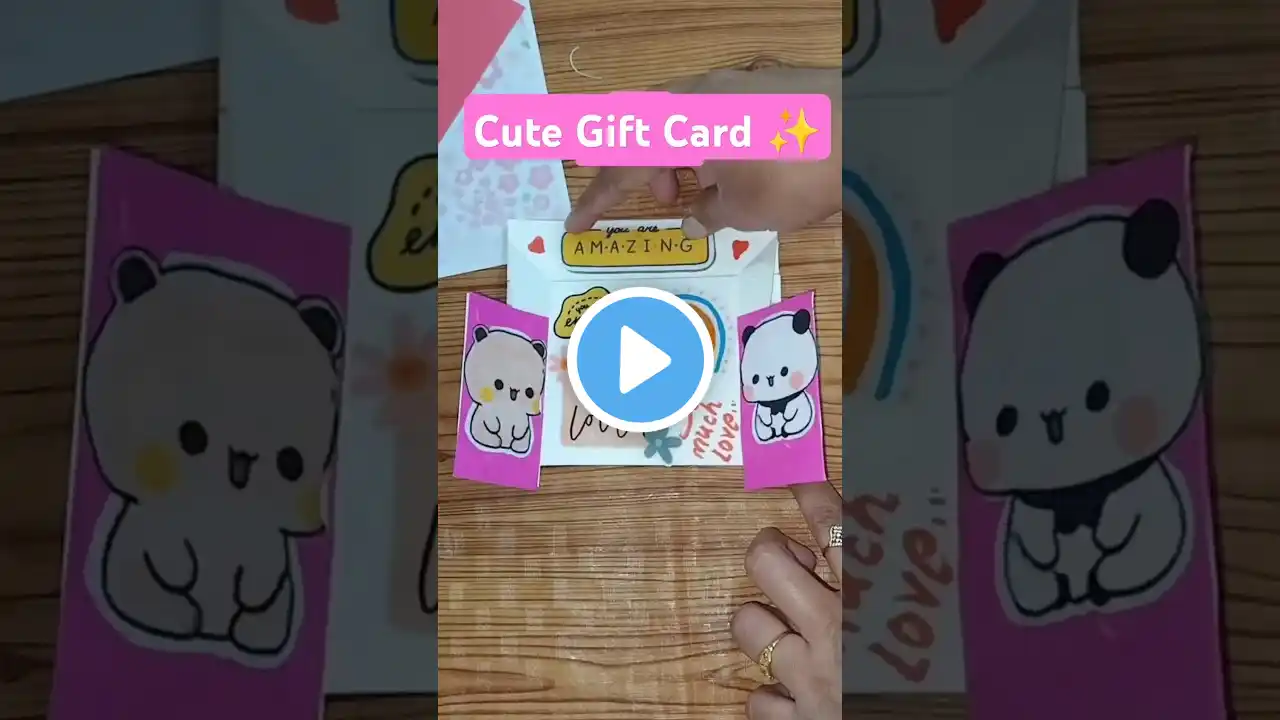 Cute love gift card 🫰❤️ #shorts #shortsvideo #youtubeshorts #youtube #diy #subscribe #trending #art