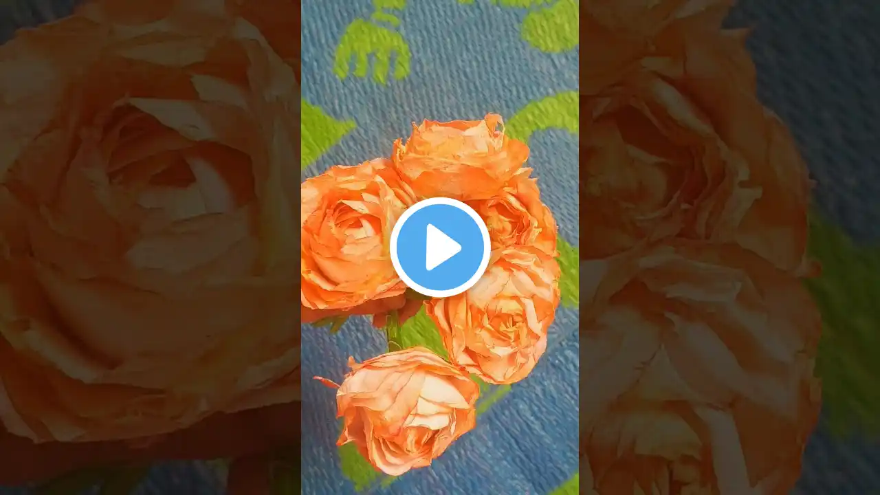 Diy Viral Tissue Paper Rose #diy #shorts #shortvideo