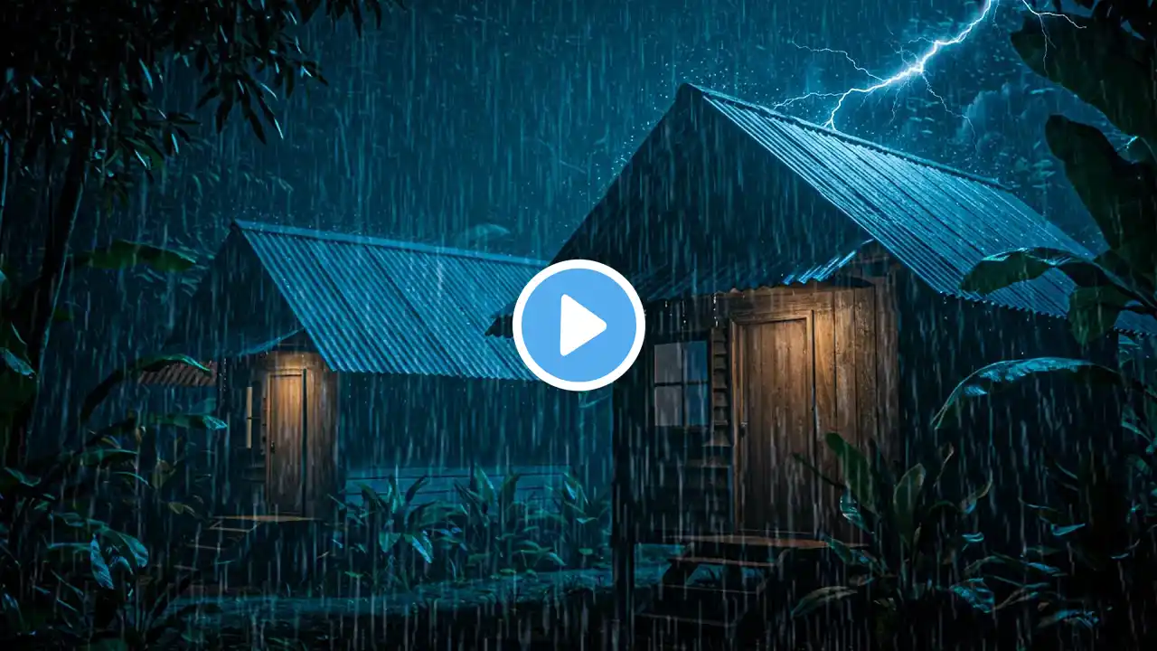 Rain Sounds For Sleeping - 99% Instantly Fall Asleep With Rain And Thunder Sound At Night
