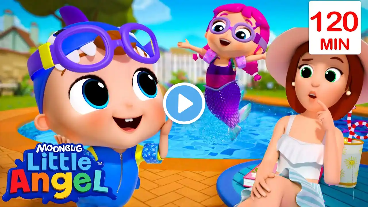 Watch Me Swim Like A Mermaid | Little Angel | Nursery Rhymes for Babies