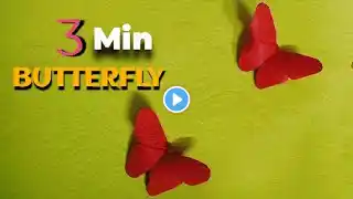 How To Make Easy Origami Paper Butterfly In Only 3Minutes / DIY Crafts #diy #paperbutterfly