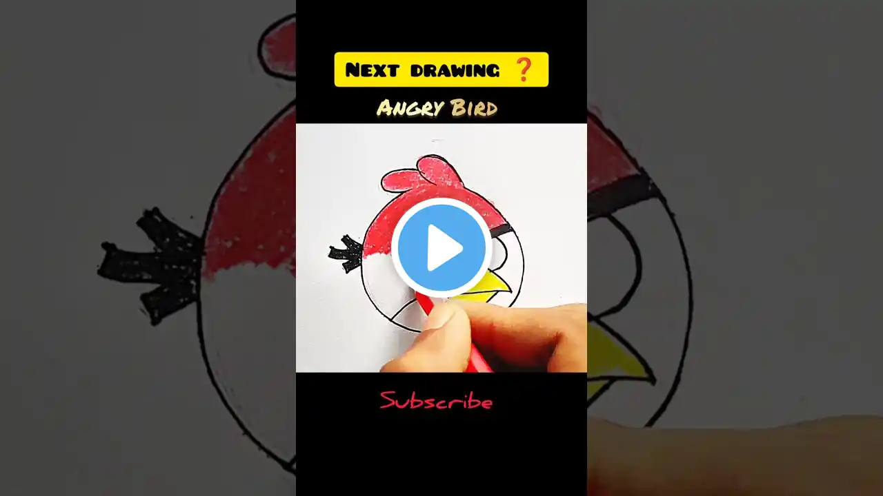 next drawing ❓| angry Bird drawing ✨#shorts #hpcreativearts #angrybirds #drawing