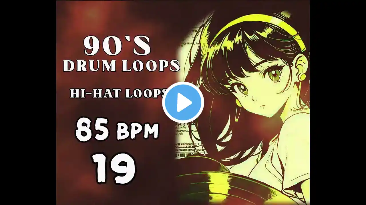 [FREE] 90's Hi-Hat Drum Loop 85 BPM 19 [Full Hi-Hat Drum Loops ] | Free Stock Music Loops & Samples