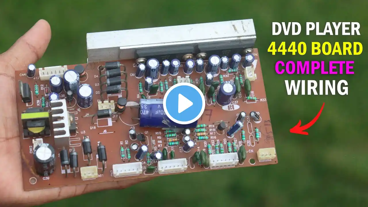 DVD Player 4440 Amplifier Board Complete Wiring in Hindi | DVD Amplifier Board Connection