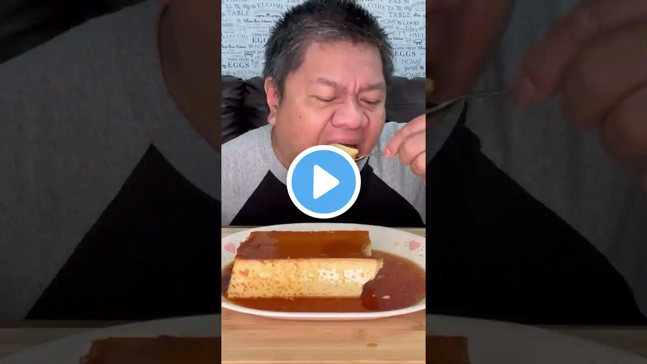 SMOOTH AND CREAMY LECHE FLAN 1/2 #smooth #creamy #flan #mukbang #shortsfeed #feed #food #eat #asmr