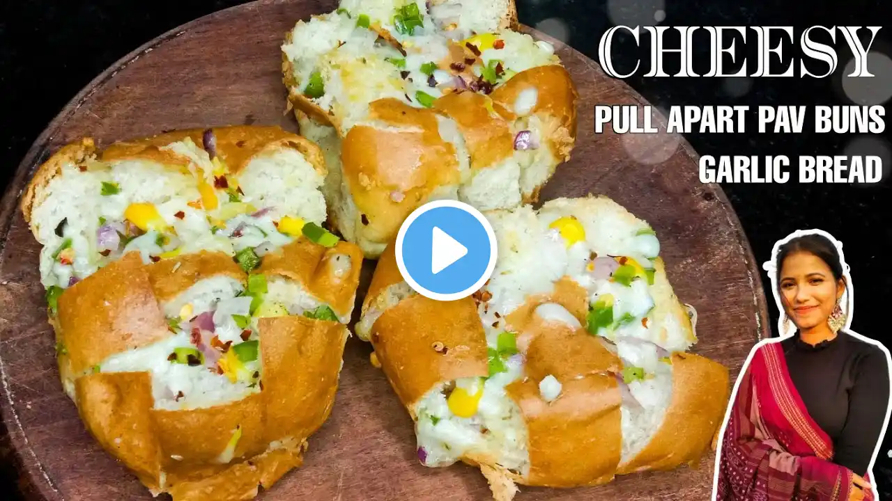 Garlic Cheesy Pull Apart Bread | Instant Cheese Garlic Bread on Tawa |TastY FooD by debasmita