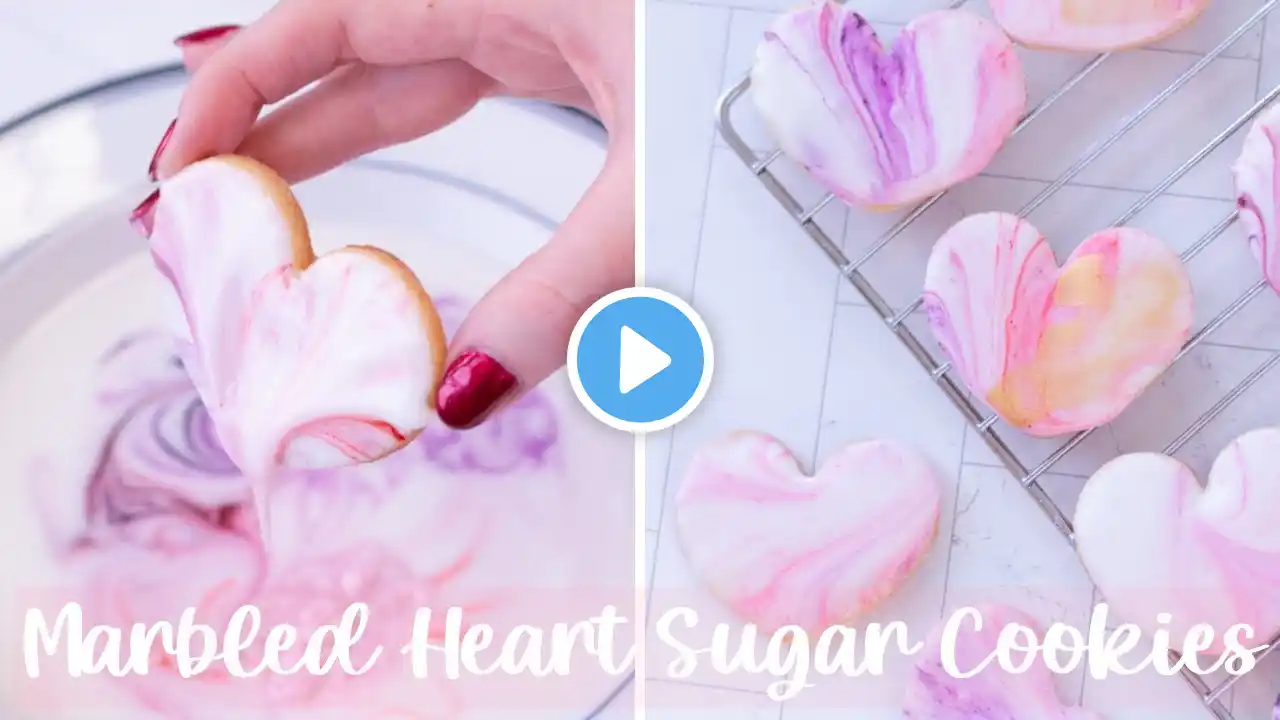 How To Make Marbled Heart Sugar Cookies | Alissa's Bakeshop