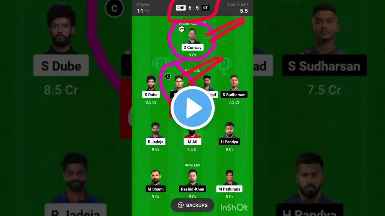 GT vs CSK Dream 11 prediction#shorts #mi#srh#pk#gt#ipl#csk #dream11#ipl2023,#trending#viratkohli