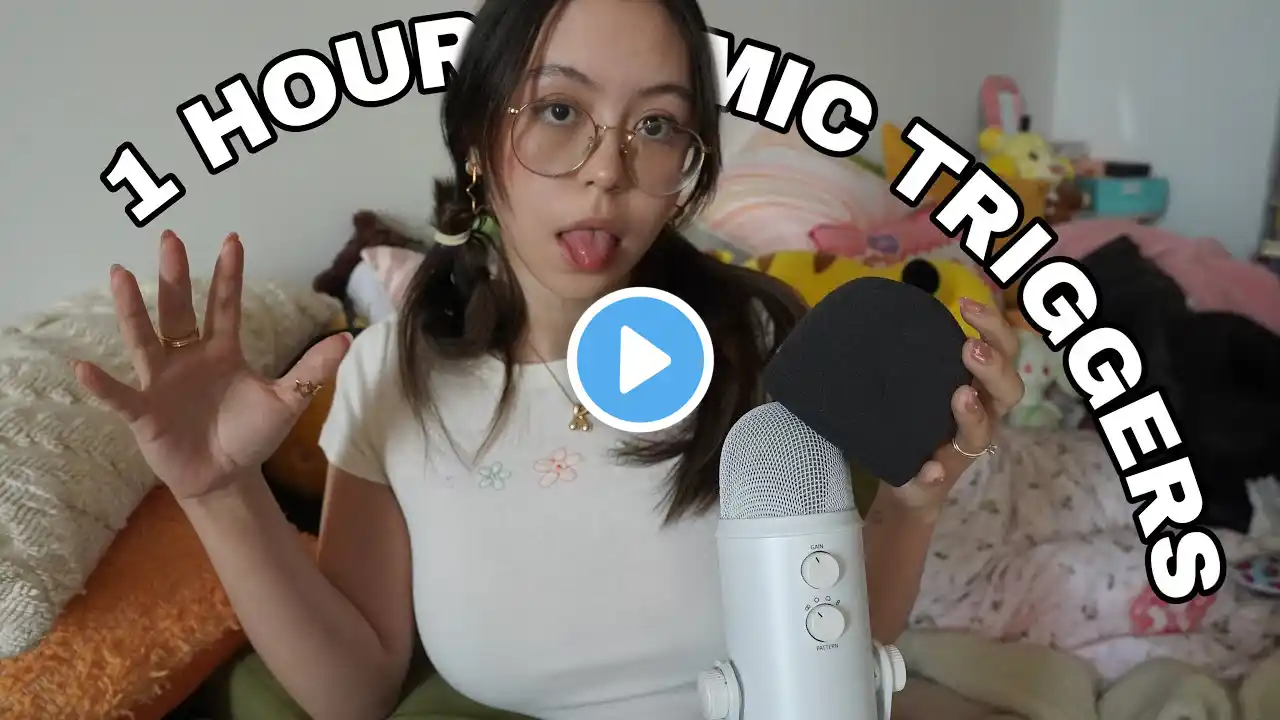 ASMR 1 Hour of INTENSE Mic Triggers (Mic Rubbing, Pumping, Tapping) (Looped/Minimal Talking)