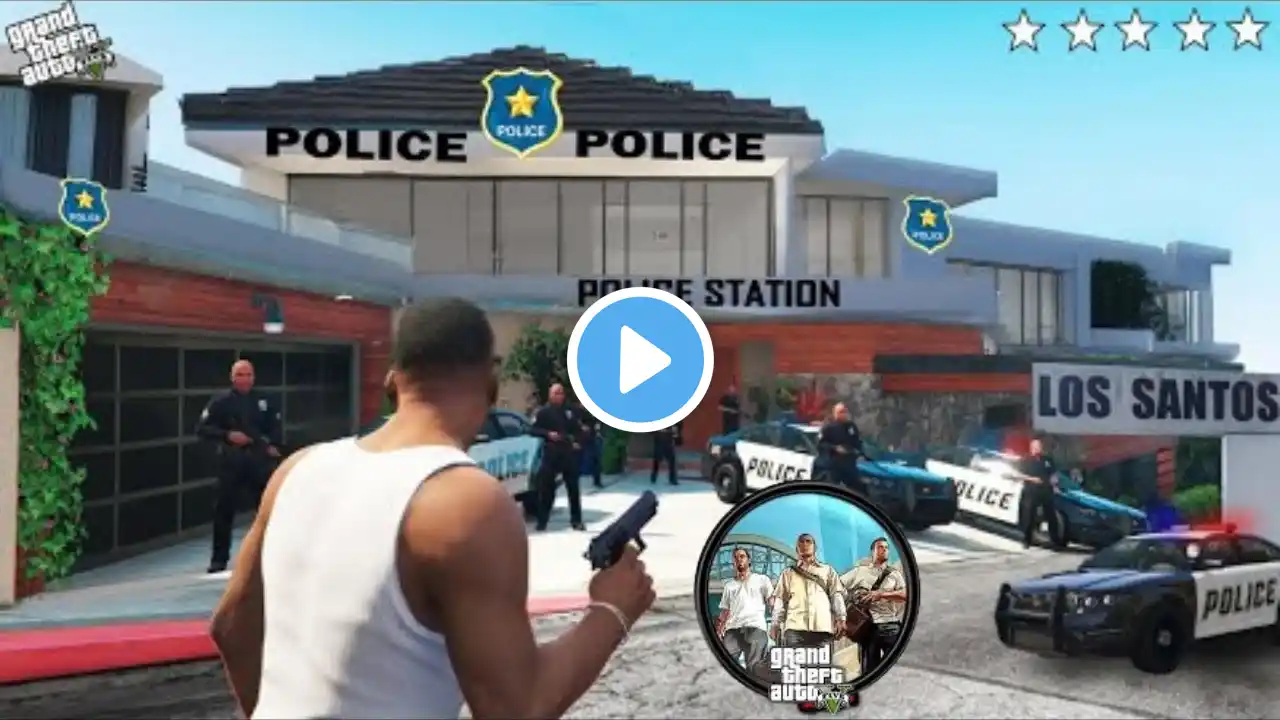 GTA 5 : Franklin's House Becomes Police Station In Gta 5 ! (GTA 5 mods)