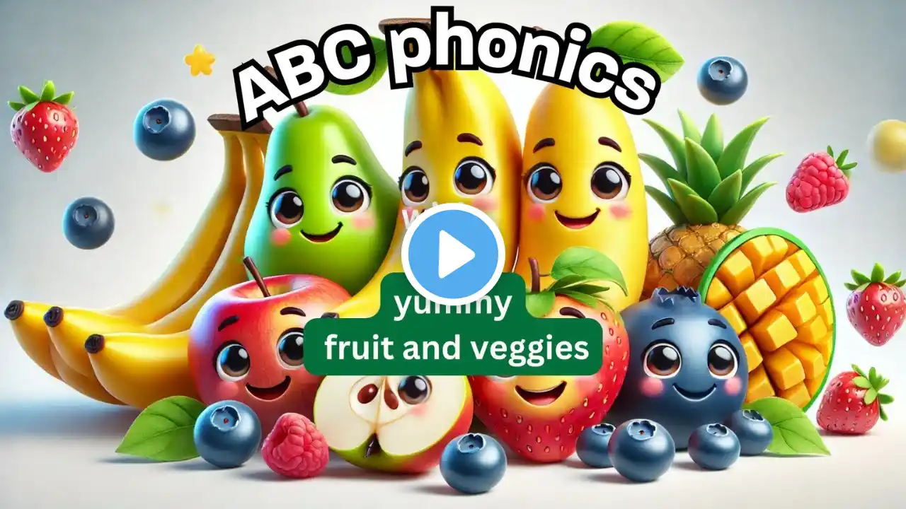 ABC Phonics with Yummy Fruits and Veggies | Learn Letters & Sounds for Kids