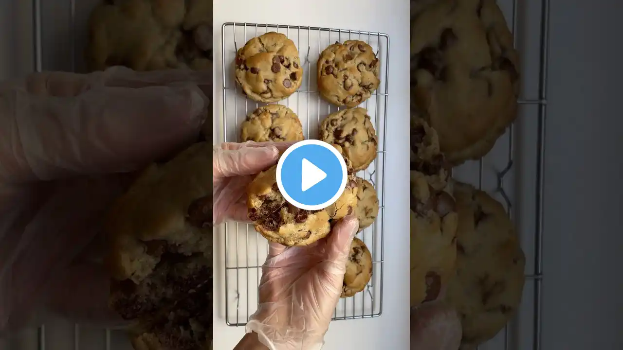 🍪Bakery style cookies filled with Nutella/ receita de melhores COOKIES 😋#cookies #nutella #receitas