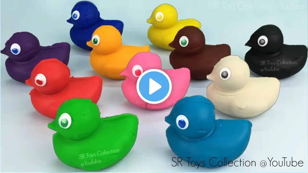 Play Dough Ducks with Shapes Cookie Cutters#srtoyscolletion