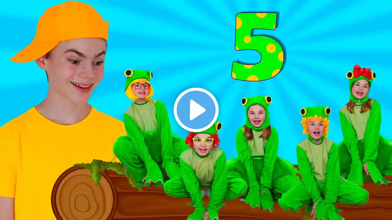 Five Little Speckled Frogs | Sing Along | Nursery Rhymes and Songs for Kids | Poli and Nick
