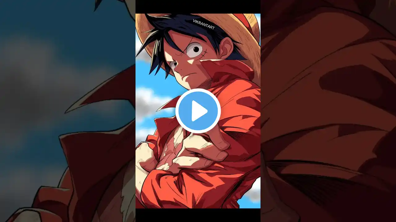 🎨 Drawing Luffy One Piece satisfying Shorts Easy Anime Tutorial #luffy #drawing #anime #onepiece